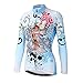 DuShow Cycling Jersey Women Long Sleeve,Bicycle Biking Bike Shirts for Women with Pockets(M,Blue