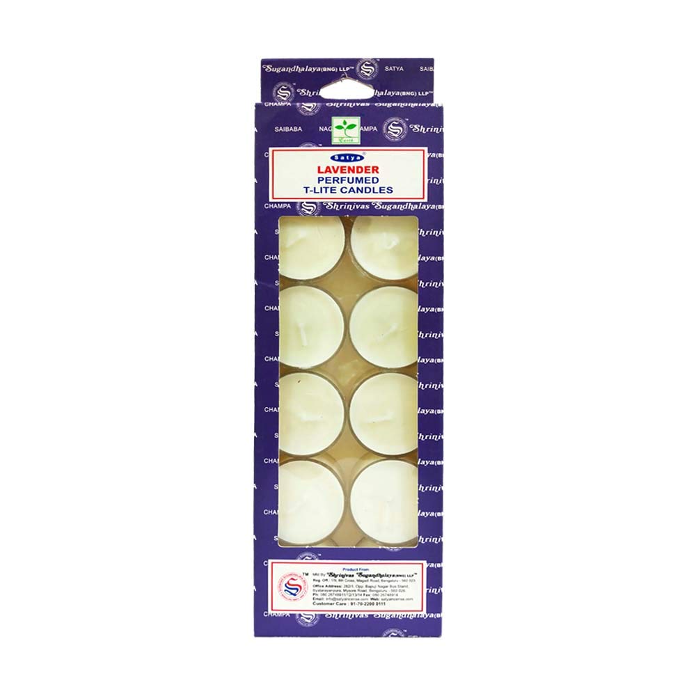 Satya Genuine Tealight Candles 12 Pack (Lavender)