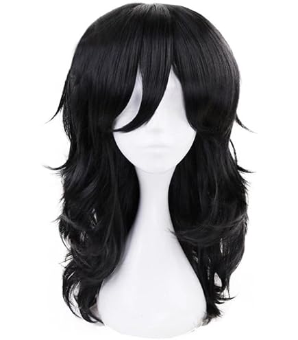 ?Black HALLOWEEN COSPLAY COSTUME WIG *NWT* Amazon.com: Linfairy Unisex Short Black Straight Cosplay Wig  main image 3