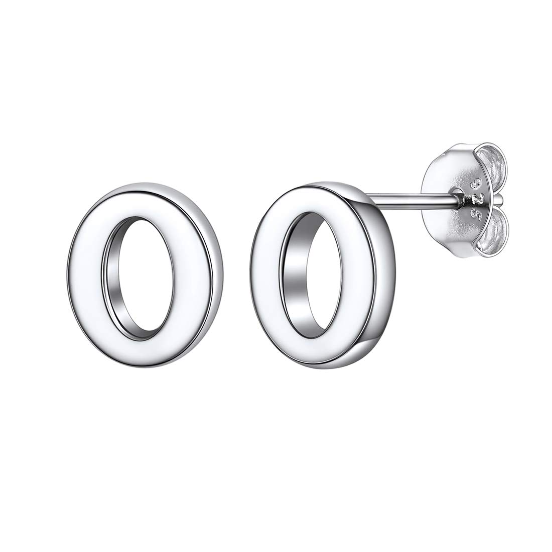 ChicSilver Alphabet Letter O Stud Earrings for Women Sterling Silver Monogram Initial Jewelry โ image 1