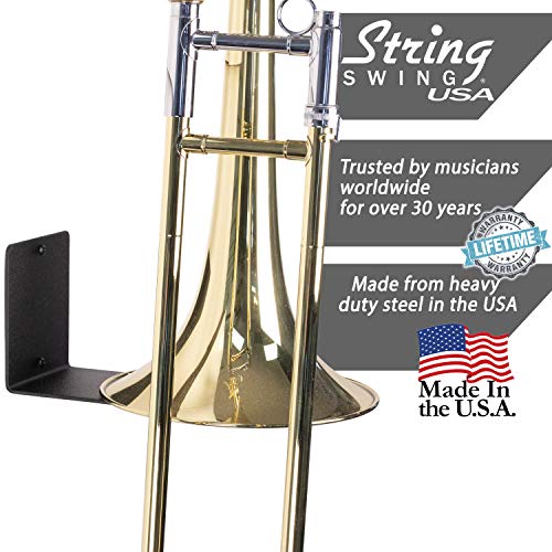 String Swing Trombone Hanger - Flat Wall Holder for All Trombones - Stand Accessories Home or Band R - //coolthings.us
