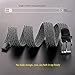 JasGood Men's Elastic Woven Stretch Casual Rubber String Belt Waistband Silver Metal Buckle, Black, 45.3 Inch