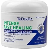 TriDerma Intense Fast Healing Cream, Decreases Healing Time for Minor Irritations, Rashes, Scrapes, Cuts 4 Ounces