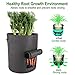 Lovinouse Large 4-Pack 10 Gallon Grow Bags, with 5 Pcs Plant Labels 5pcs Plant Labels, Potato Planter Bags with Access Flap, Handles, Aeration Fabric (4 Pack 10 Gallon+5 Planter Label)thumb 2