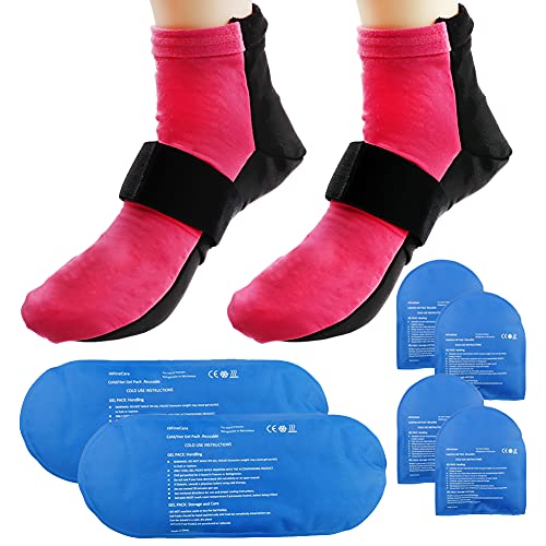 Cold Therapy Socks, Foot Ice Pack, Cold Socks with Gel Ice Packs, Ice