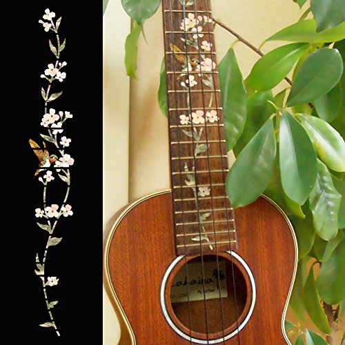 Ukulele - Concert Fretboard Markers Inlay Sticker Decal Tree of Life w/Hummingbird