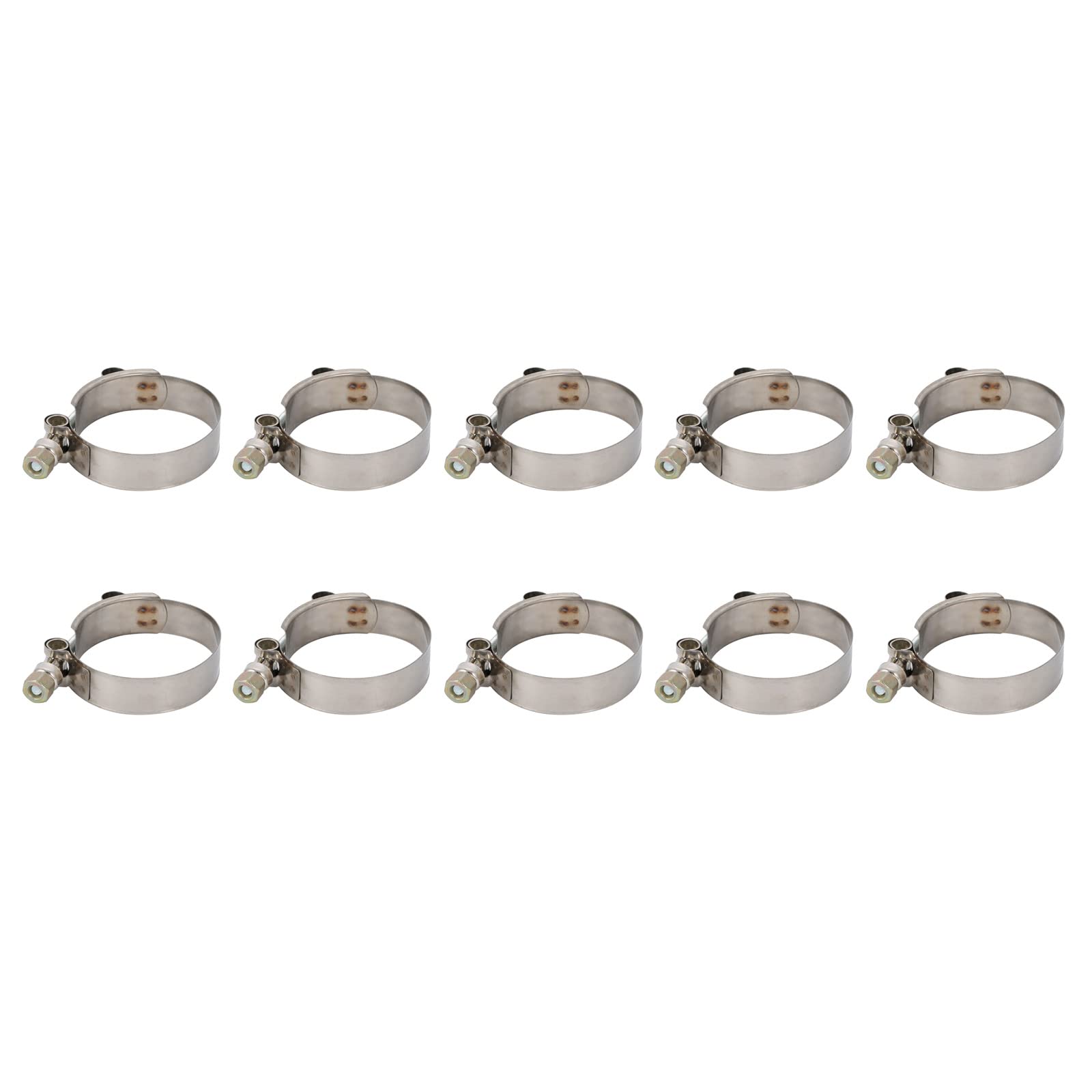METALLIXITY T-Bolt Hose Clamps (68mm - 76mm/2.68" - 2.99") 10Pcs, Stainless Steel Clip - for Home Garden Tube Pipe Fastening