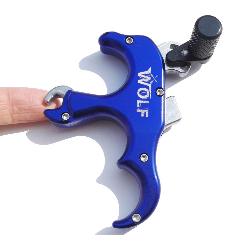 Archery Compound Bow Release 3 Finger Thumb Release Cnc Aluminum Alloy Aid Hunti