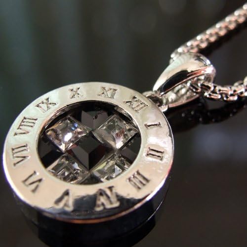 Amazon メンズネックレス クリア ブラック四角ラインストーン 高級チェーン 立体的なペンダント ネックレス 通販