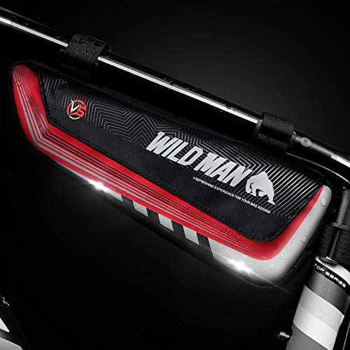 image for JOSPOWER Bike Triangle Frame Bag Reflective Bicycle Pouch Under Seat T