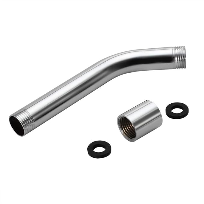 Shower Arm Extension Pipe,8Inch G 1/2" Stainless Steel Chrome Wall
