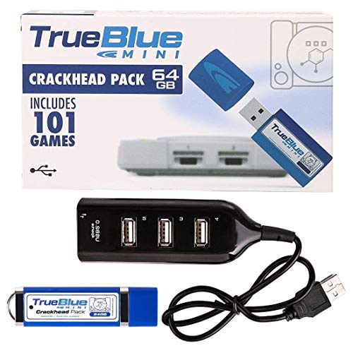 The perseids True Blue Mini Crackhead Pack USB Flash Drives 64GB Game Memory Stick with 4-Port Hub for Playstation Classic - Includes 101 Games (Crackhead Pack) - Thumbnail 7