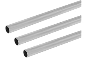 YTKavq 6061 Aluminum Tube,10mm OD 1mm Thickened Tube Wall & aluminum tubing,12" Length Round Metal Pipe for Diy, Industry, Decoration(3 Pcs)