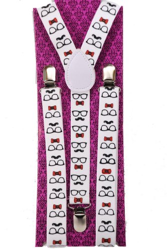 Youth Nerdy Sunglasses, Mustaches and Bows Suspenders