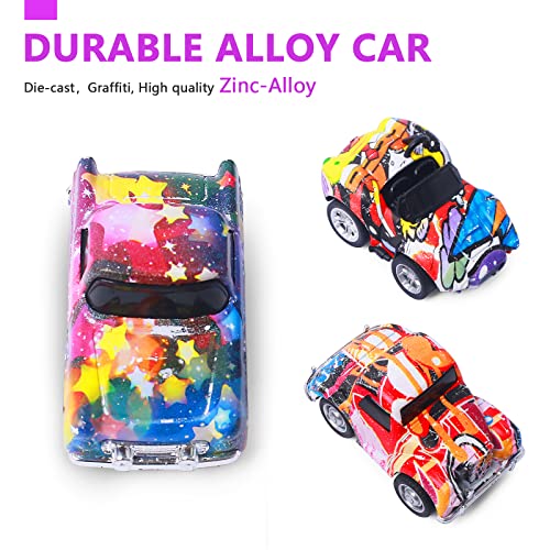 12 DieCast Metal Cars Toys for 35 Year Old Boys Toddlers, Pull Back