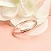 THREE KEYS JEWELRY 1mm 2mm 4mm 6mm 8mm Tungsten Wedding Ring for Women Mens Plated Rose Gold Polished Band