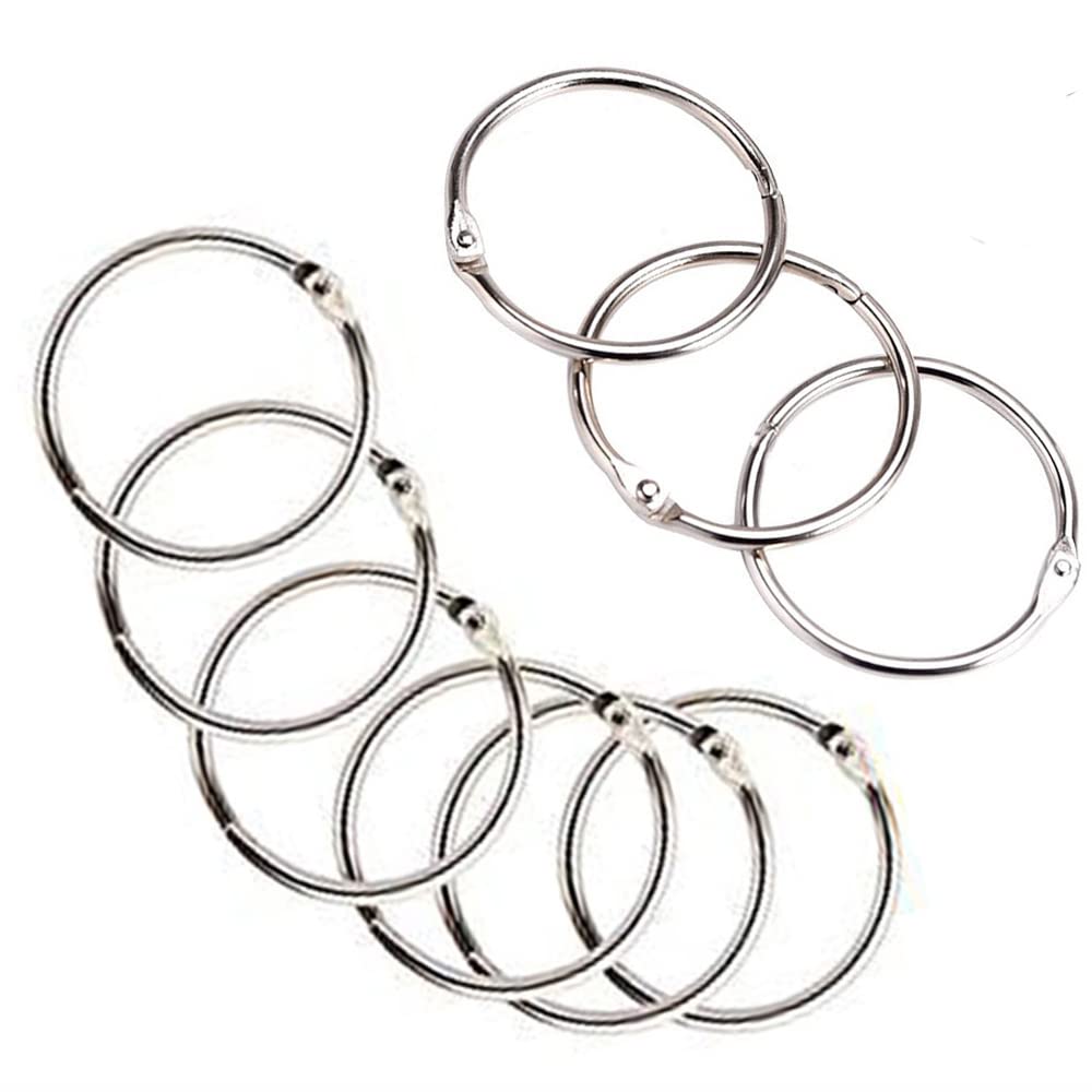 Yesallwas 12 Pack 3 Inch Loose Leaf Binder Rings Large 80mm Book Ring for Keys, Notebooks, DIY Projects, and More