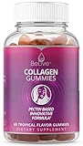 Collagen Sugar Free Gummies Supplement Marine Sourced – Supports Skin, Hair & Nails | Keto and Paleo Friendly, Pectin Based. Tropical Flavored 60 Count