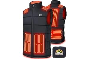 FFraao Heated Vest for Men Women with 16000mAh Battery Pack for Outdoor Hunting Skiing