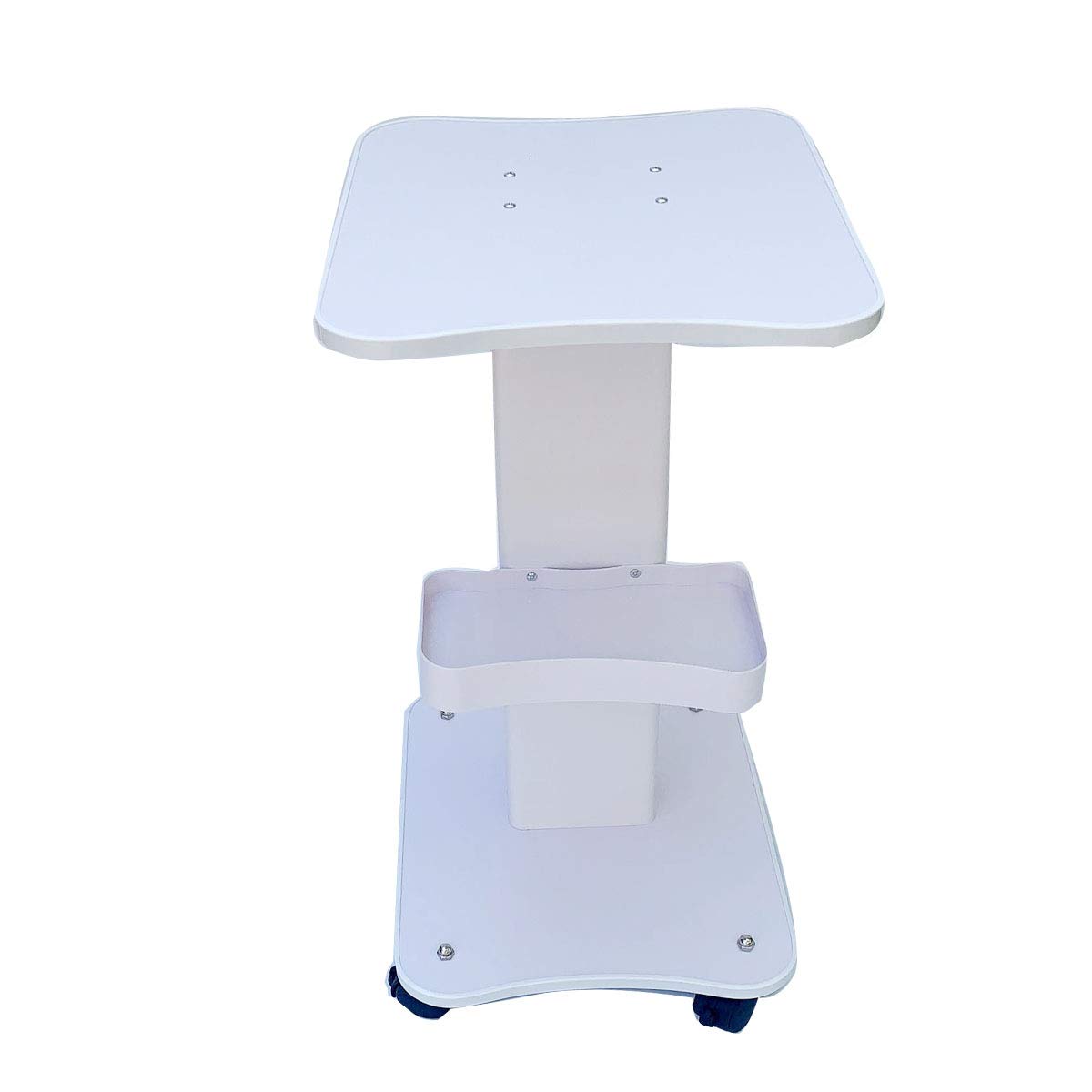 Cozyel Beauty Rolling Trolley Cart Equipment Mobile Salon Spa Service Instrument Hairdressing Storage Tray Iron Frame White: Beauty