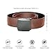 Zero Grid Travel Security Belt - Hidden Money Pouch - Non-Metal Buckle (Brown)