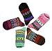 SDBING Women's Soft Comfortable Thicken Warm Rabbit Hair Wool Cashmere Socks 5 Pack,Style D30,Size 6-11