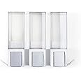 Better Living Products Clever Triple Shower Dispenser 3, Shampoo and Soap Dispenser, 3 x 17 fl. oz. White, 11.25" x 3.5" x 8.25"