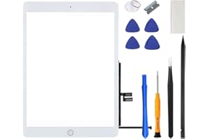 VDASO for iPad 7 7th / 8 8th Gen Screen Replacement Digitizer 2019/2020 10.2 Inch Touch Glass, for 7th 8th Generation A2197 A2198 A2200, A2270 A2428 A2429 A2430 with Home Button, Repair Kit (White)