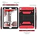 GUAGUA New iPad Case 9.7 2018/2017 iPad Pro Case 9.7 with Kickstand Shockproof Heavy Duty Three Layer High Impact Full-Body Rugged Protective Case for Apple iPad 9.7 2017/2018/iPad Pro 9.7 Black/Red