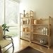 Furinno PiNE Solid Wood 4-Tier & 3-Tier Bookshelves Set, Natural Wood, FNCL-PiNE