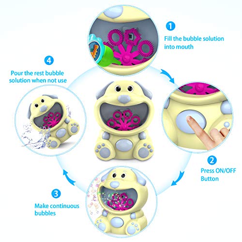 Bubble Machine Dog Bubble Blower 600+ Bubbles Per Minute, Toddlers Toys