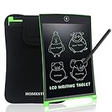 HOMESTEC 8.5 Inch LCD Writing Tablet with Sleeve Touch Pad Office Memo Board Magnetic Fridge Message Whiteboard (Green+case)