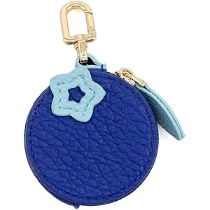 Cute Fruit-Shaped Mini Leather Coin Purse, Zippered Keychain Bag Charm, Small Key Holder Wallet For Women