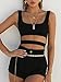 BEAGIMEG Women's Tank Top Cut Out Sleeveless Bodice Bodysuit Party Clubwear Black