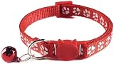 Tafeiya 2x Safety Cat Collars Quick Release Bell Adjustable 20-32cm Blue Red view 3