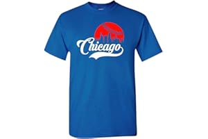 Xtreme Apparrel Cityscape Skyline Men's T-Shirt for Baseball Fans