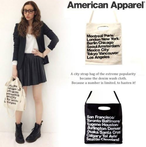 Amazon American Apparel アメリカンアパレル ロゴ入りシティバッグ3色 ニコル 若槻千夏愛用 こちらの商品の内訳は 番号 青 のみ Dlg カゴバッグ
