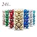 Yoland 24ct Barrel Plating Multicolor Christmas Ball Ornaments (40mm/1.57'' in) (Gold)