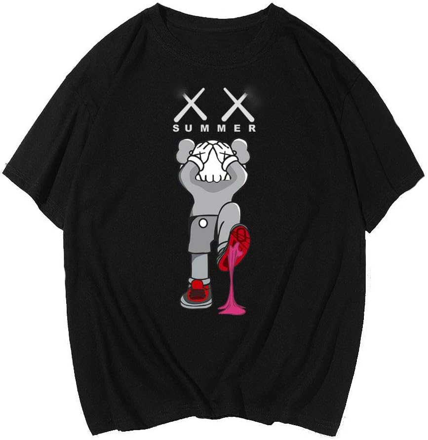 DASSa Summer Cartoon Printing Men's Bottoming Shirt Youth Student Trend Loose Couple T-Shirt X 9-XL