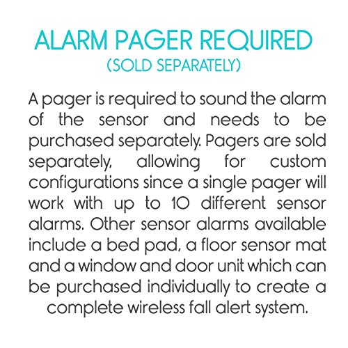 Vive Wireless Bed Alarm Mat Silent Sensor Kit for Elderly, Senior