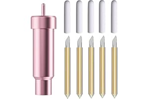 WANTY 5Pcs Premium Fine Point Blade Compatible with Cricut Maker 3/Maker/Explore 3/Explore Air 2/Air/One/Venture, Fine Point Blade Housing for Most Light Materials (Pink)