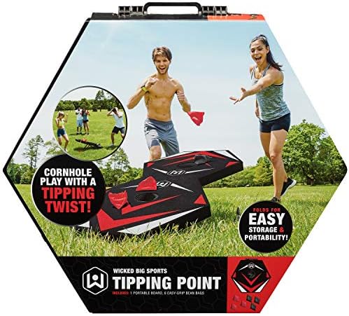Depraved Large Sports activities Tipping Level, The Transportable Cornhole Sport with a Tipping Twist for Out of doors or Indoor Play, Enjoyable for All