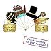 Korlon Christmas Photo Booth Props, s, gold black