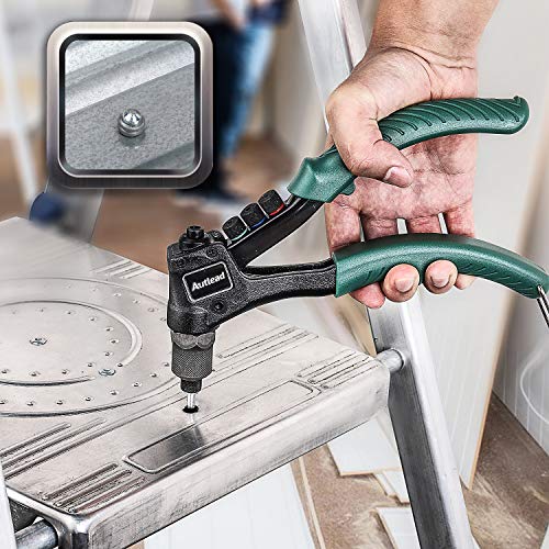 Rivet Gun with 100Piece Rivets, Single Hand Manual Rivet Gun Kit With