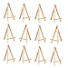 eBoot 12 Pack Mini Wood Display Easel Natural Wood Display Stand for Displaying Small Canvases, Business Cards, Photos, DIY Crafts, Home Decorations (6.25 Inch)
