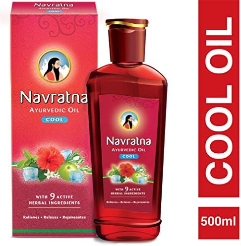Navratna Ayurvedic cool hair oil with 9 herbal ingredients, 500ml Navratna Ayurvedic cool hair oil with 9 herbal ingredients, 500ml