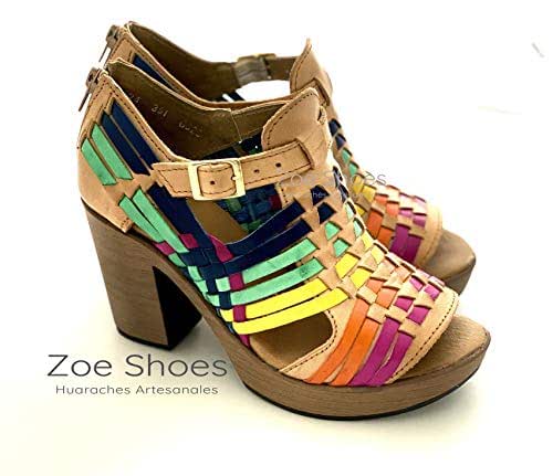 huaraches mexicanos para mujer con tacon