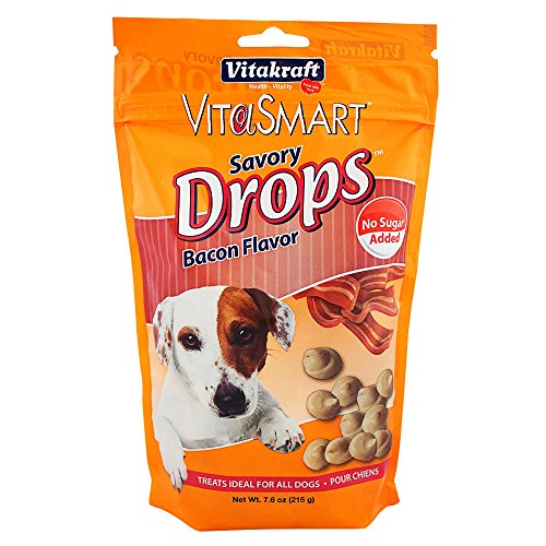 VitaKraft Sugar Free Dog Treat Drops - Bacon Flavor - 7.6 Ounce Pouch