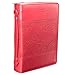 Pink Lux-Leather Bible Cover with God MT 19: 26 Lg