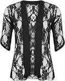 WearAll Women's Lace Open Cardigan